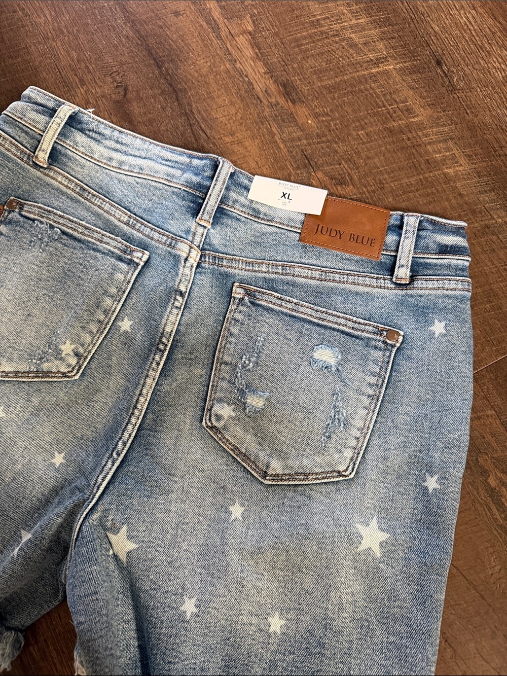 NWT Judy Blue Jeans Shorts Star Patriotic XL - Picture 3 of 3